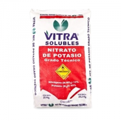 Fertilizante Soluble VITRA Nitrato de Potasio Saco 25 kg