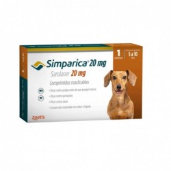 Antiparasitario Simparica de 5,1 A 10 Kg Comprimido 20 mg